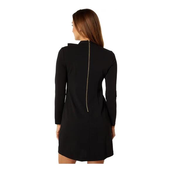 Calvin Klein Black Long Sleeve Shift Mini Dress Sz.6 NWT - Picture 3 of 16